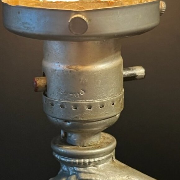 Vtg Hollywood Regency Art Nouveau Goddess Table Lamp Cast Metal **READ** - Picture 8 of 10